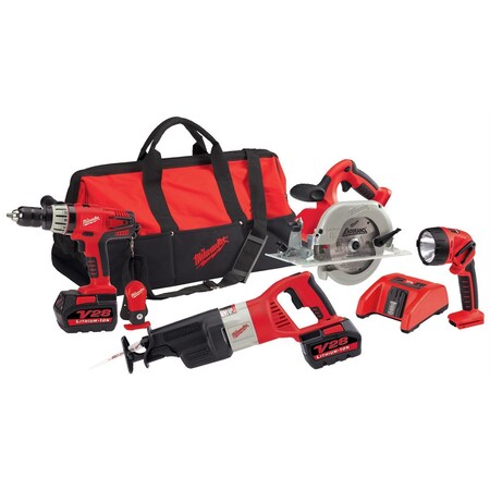 Milwaukee Tool MilwaukeeÂ® V28 Cordless Lith-Ion 4-Piece Combo Kit 0928-29